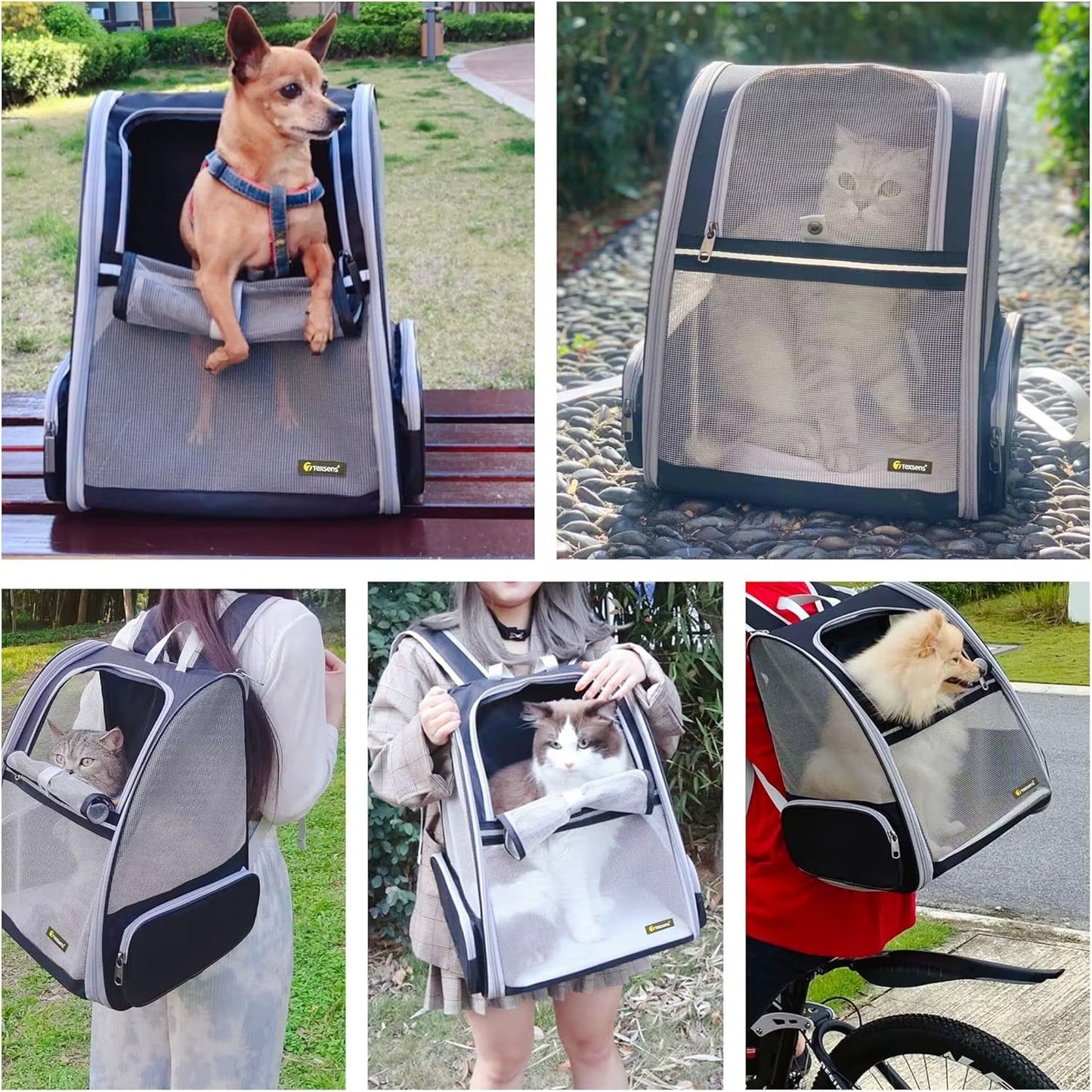 Breathable Foldable Cat and Dog Backpack Carrier