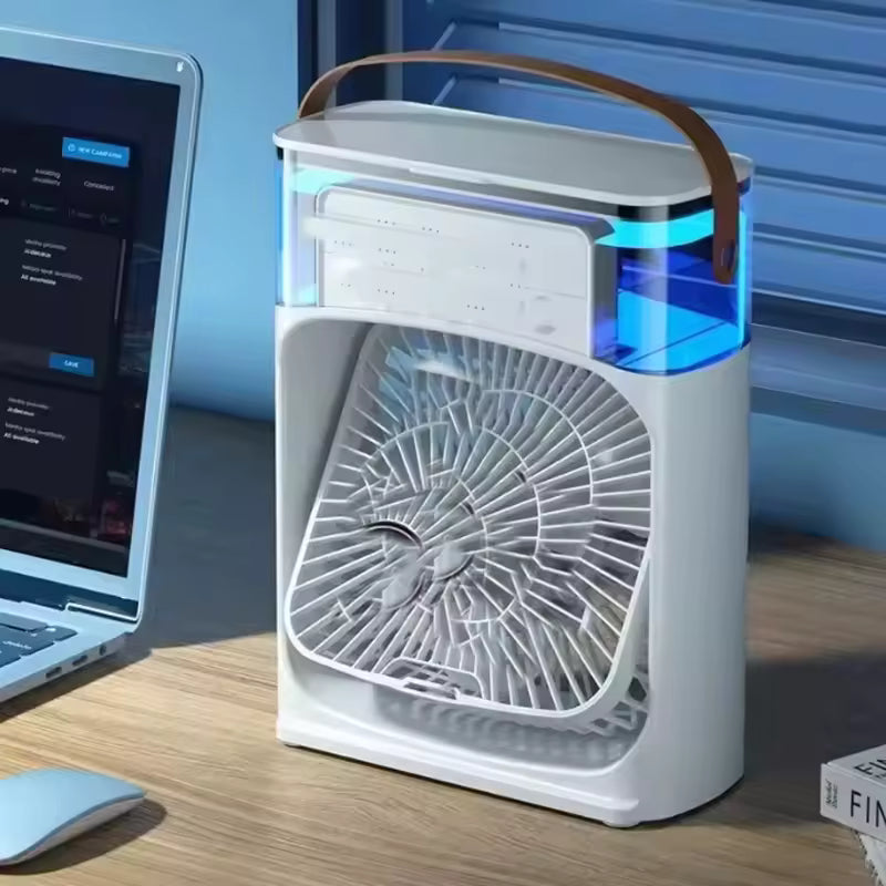 Foldable Hands-Free Water Mist Fan with Low Noise USB Powered Long Runtime