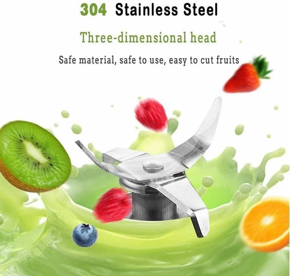 Mini Portable USB Blender Bottle – 6 Blade Smoothie Mixer for Fruits & Vegetables
