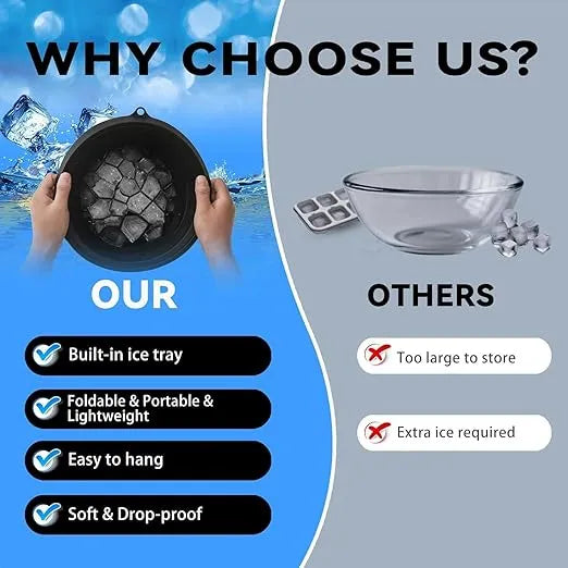 Portable Skincare Facial Ice Therapy Large Bowl for Face Ice Bath