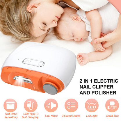 Electric Nail Clipper Machine With LED Light