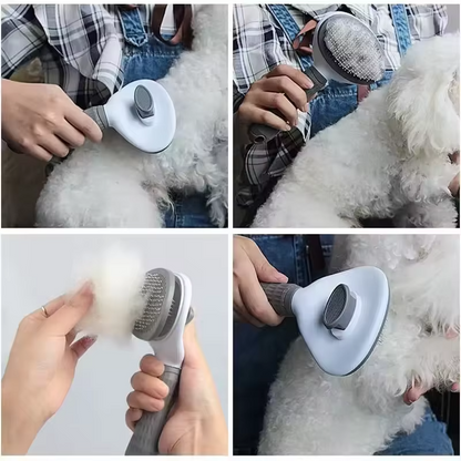 Pet Self-Cleaning Shedding Brush  Skin-Friendly Grooming Tool for Dogs, Cats & Puppies