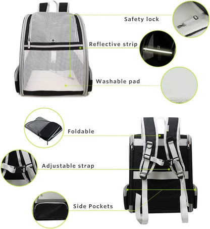 Breathable Foldable Cat and Dog Backpack Carrier