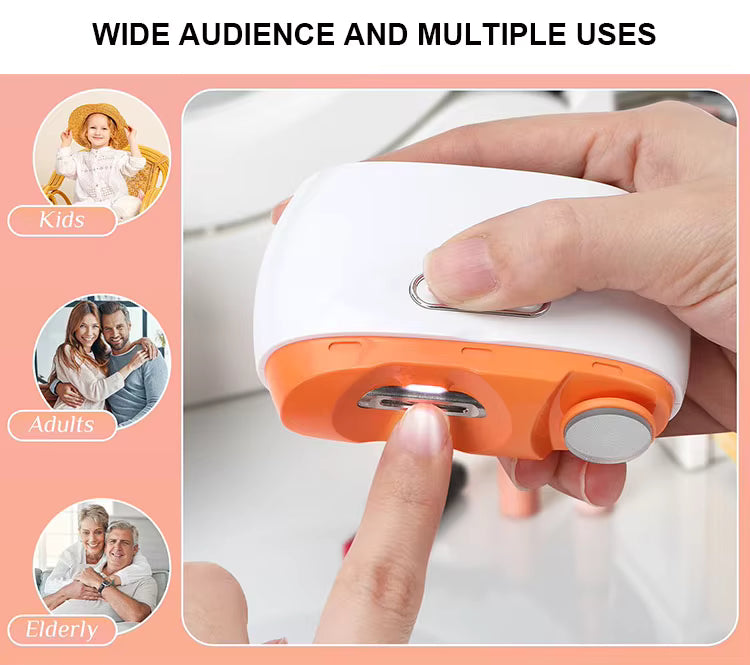 Electric Nail Clipper Machine With LED Light