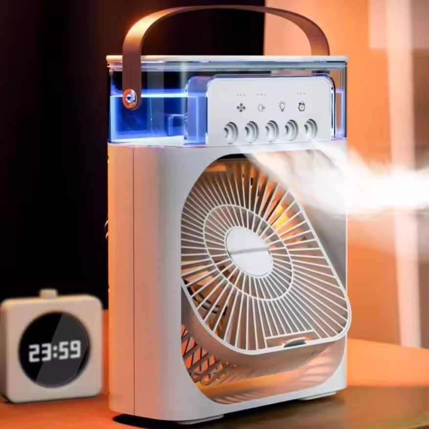 Foldable Hands-Free Water Mist Fan with Low Noise USB Powered Long Runtime