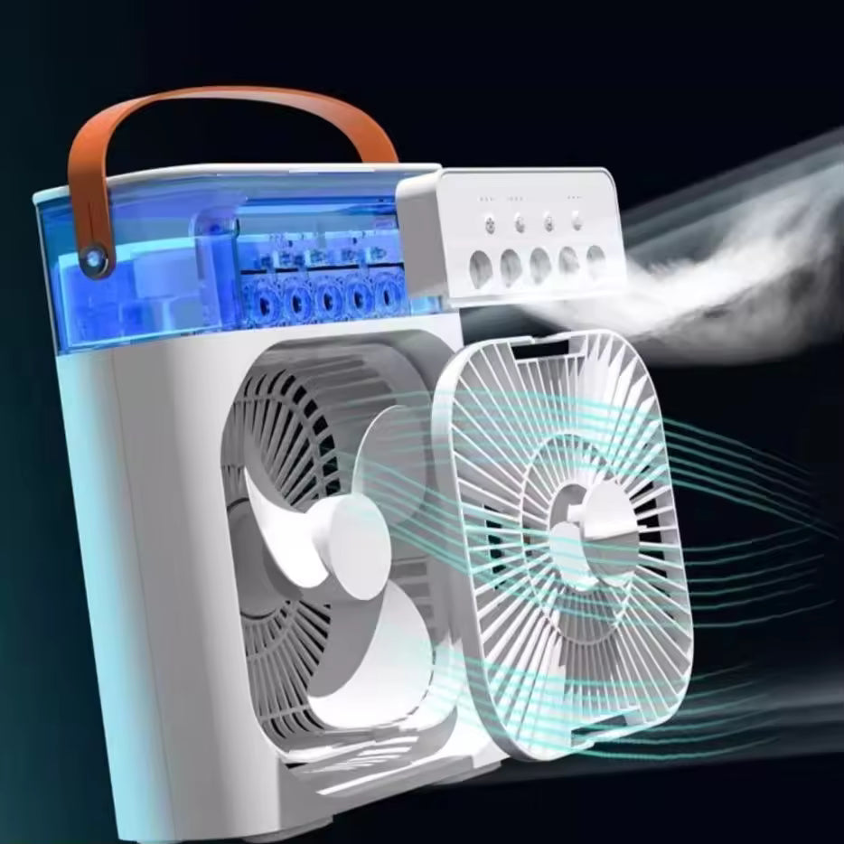 Foldable Hands-Free Water Mist Fan with Low Noise USB Powered Long Runtime