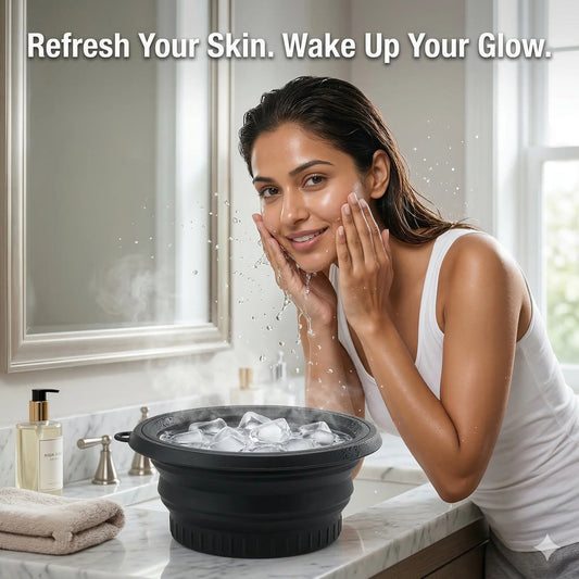 Portable Skincare Facial Ice Therapy Large Bowl for Face Ice Bath
