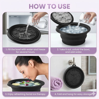 Portable Skincare Facial Ice Therapy Large Bowl for Face Ice Bath