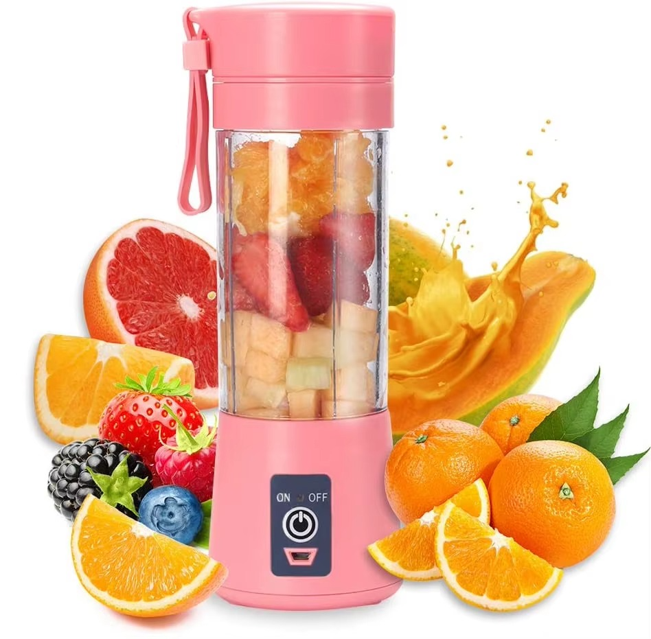 Mini Portable USB Blender Bottle – 6 Blade Smoothie Mixer for Fruits & Vegetables