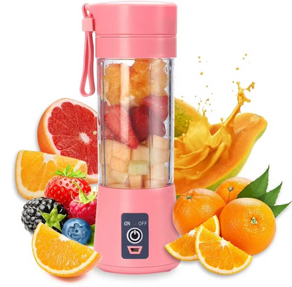 Mini Portable USB Blender Bottle – 6 Blade Smoothie Mixer for Fruits & Vegetables