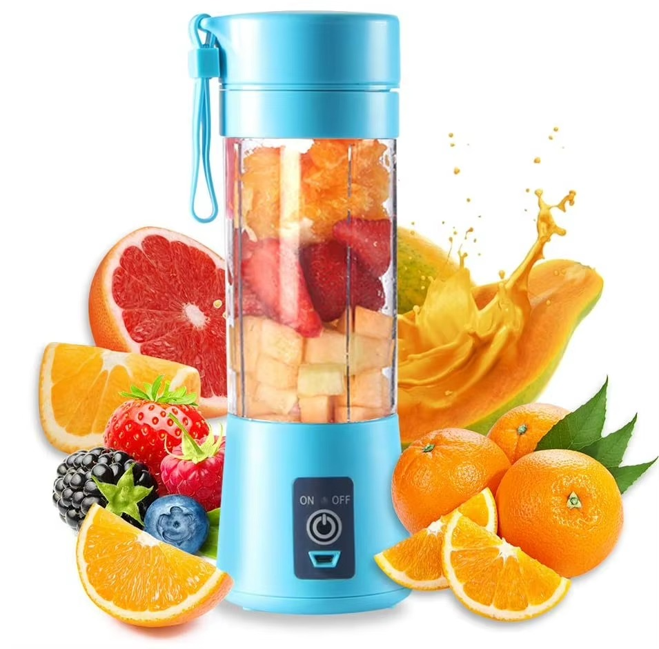 Mini Portable USB Blender Bottle – 6 Blade Smoothie Mixer for Fruits & Vegetables
