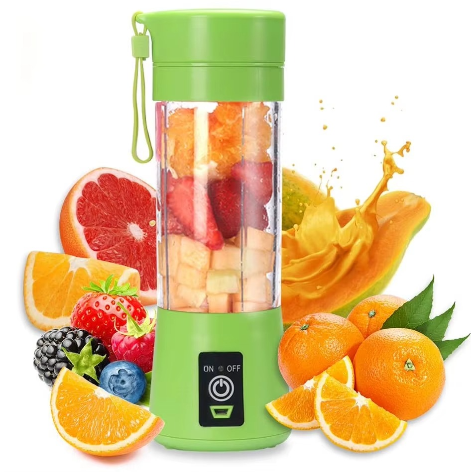 Mini Portable USB Blender Bottle – 6 Blade Smoothie Mixer for Fruits & Vegetables