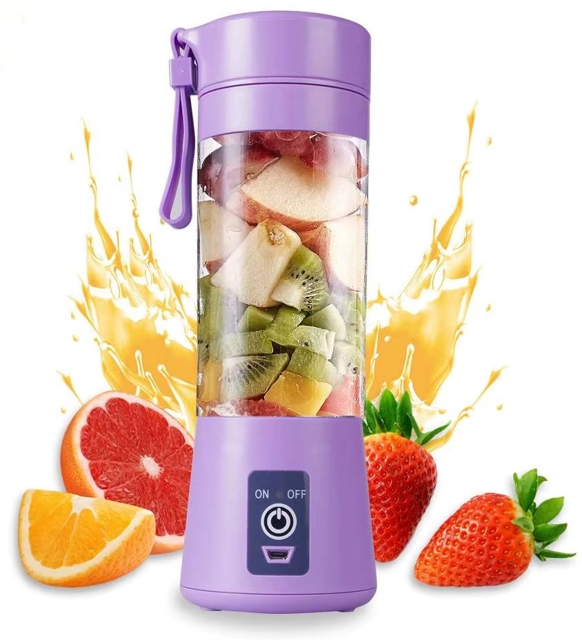 Mini Portable USB Blender Bottle – 6 Blade Smoothie Mixer for Fruits & Vegetables